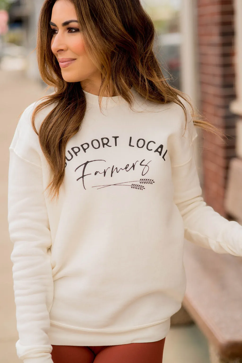 Support Local Farmers Wheat Crewneck