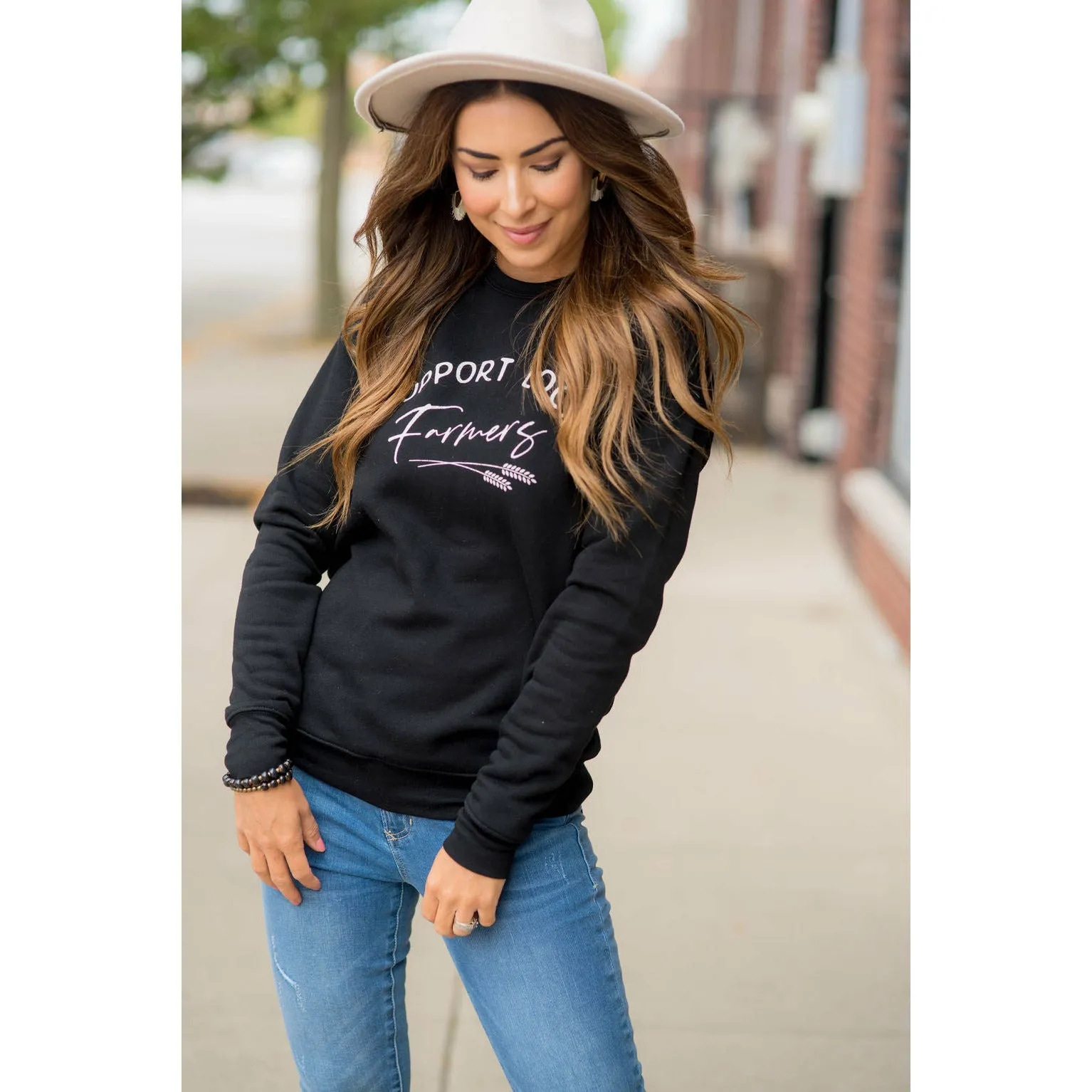 Support Local Farmers Wheat Crewneck