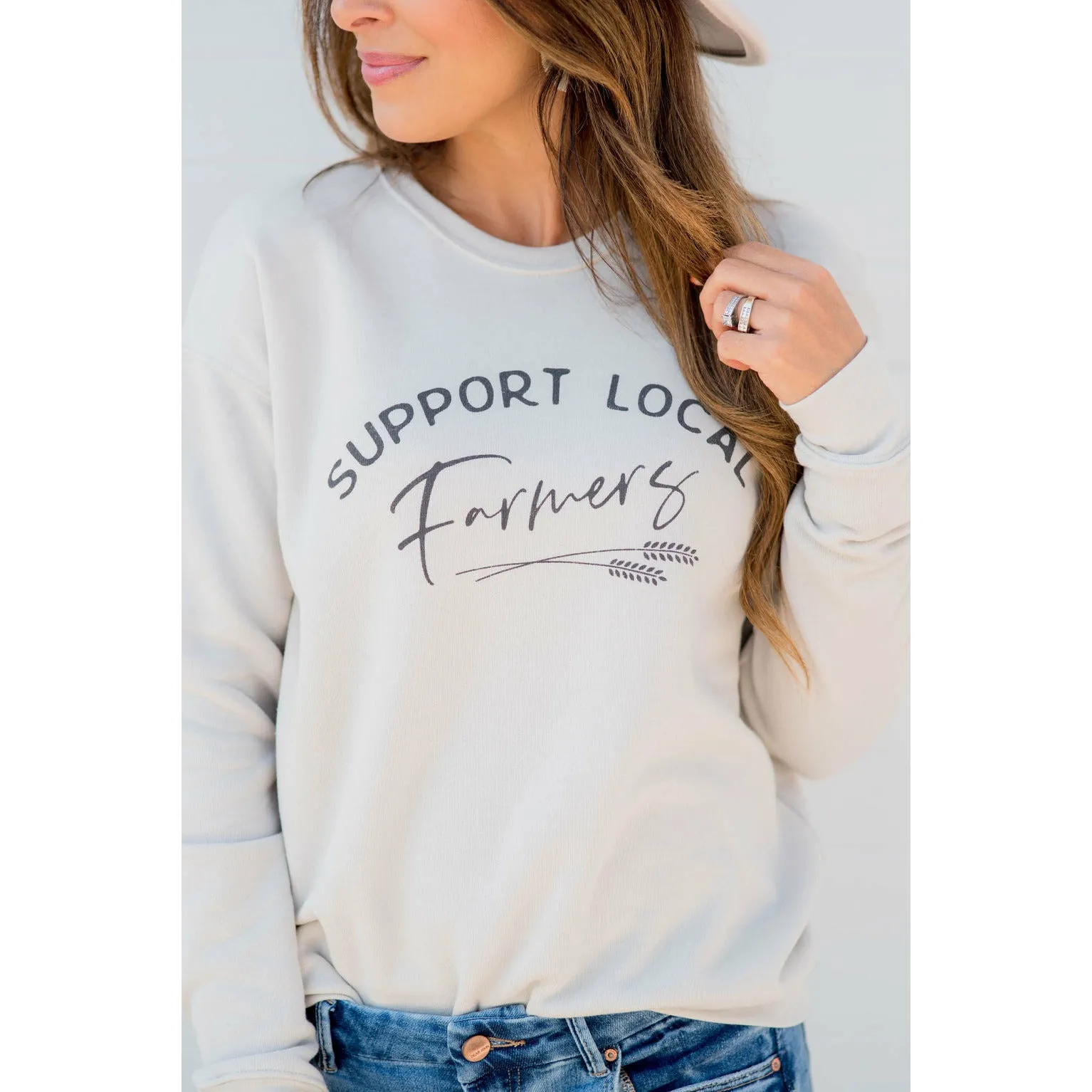Support Local Farmers Wheat Crewneck