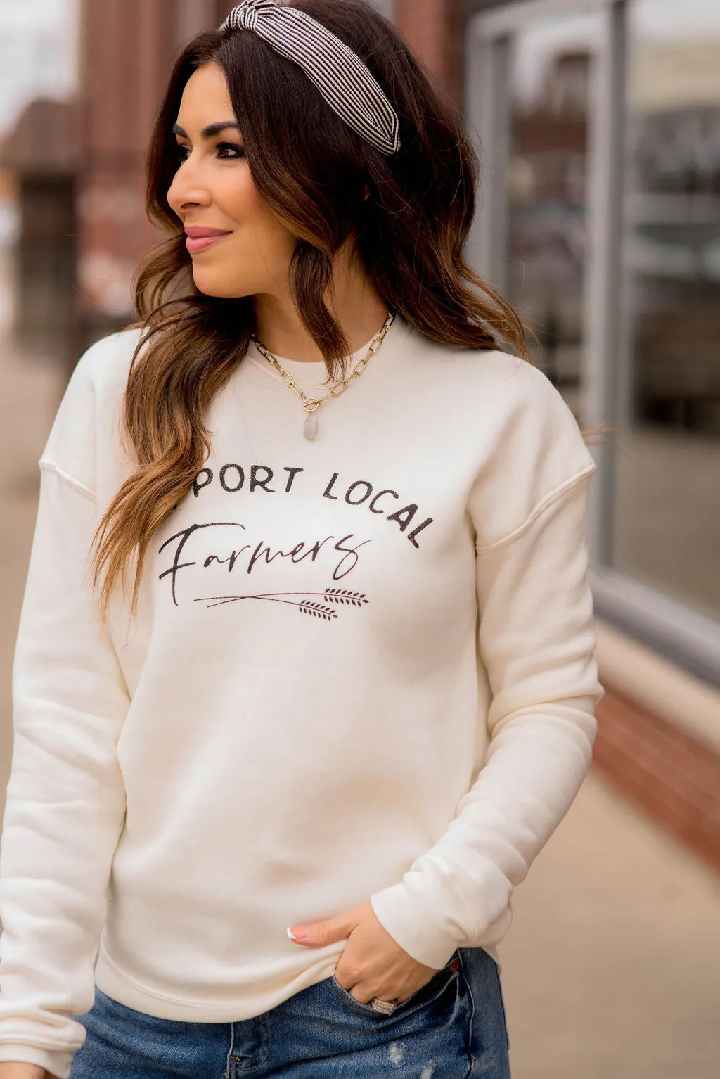 Support Local Farmers Wheat Crewneck