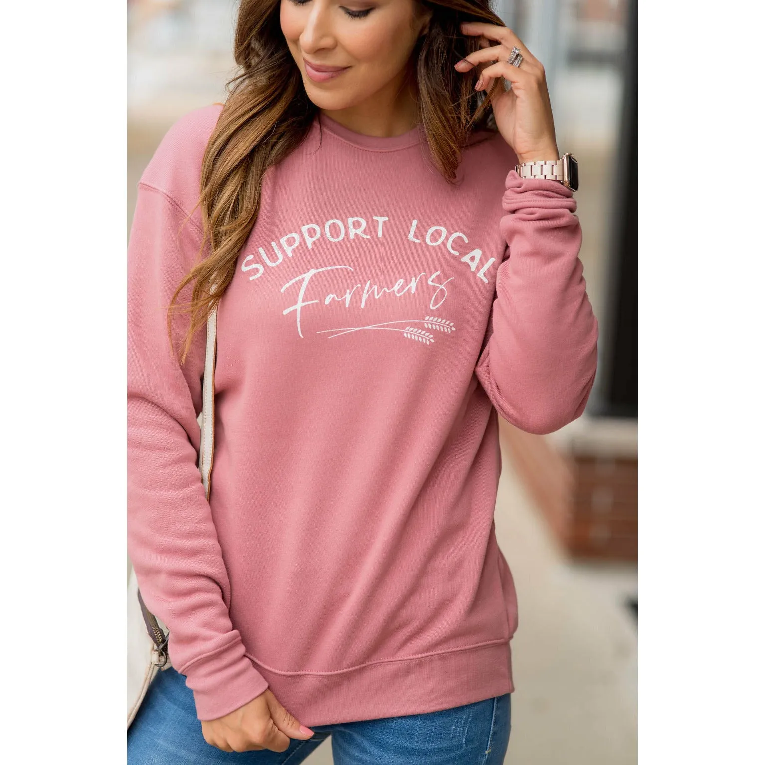 Support Local Farmers Wheat Crewneck