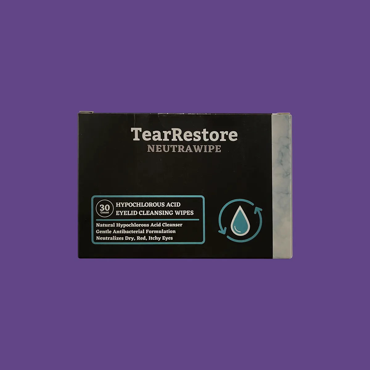 TearRestore NeutraWipe Hypochlorous Eyelid Wipes (30 Count)