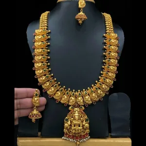 Temple Style Heavy Work Lakshmi Necklace