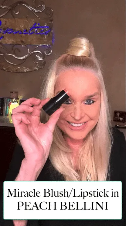 The Miracle Working Stick. Cheeks, Lips, Eyes. All-in-one in Peach Bellini!
