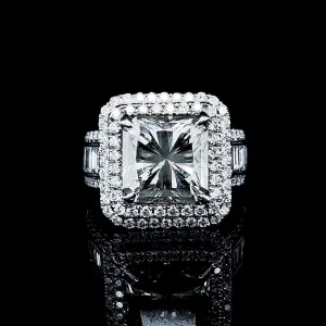 The Stolen LVNA Signatures | Archives 5.00ct Square Radiant Center Diamond Engagement Ring 18kt