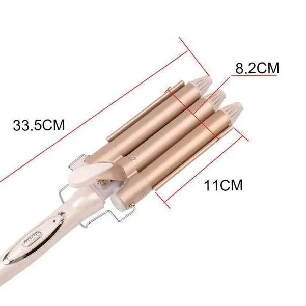 Three Barrel Ceramic Hair Curling Iron