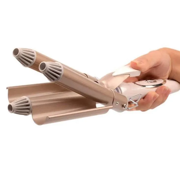 Three Barrel Ceramic Hair Curling Iron