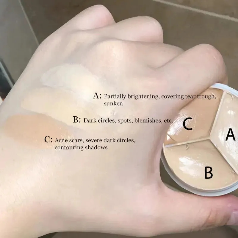 Triple Color Concealer Palette Cream