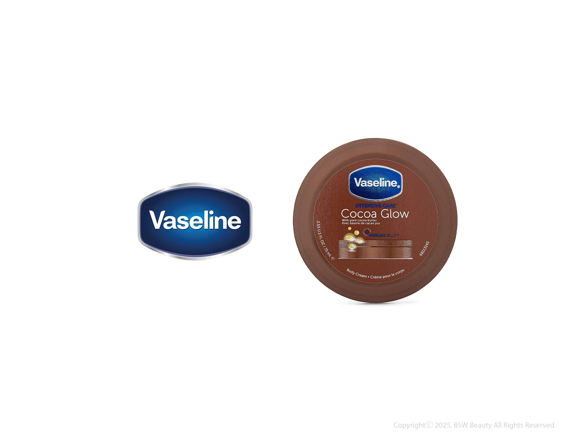 VASELINE COCOA GLOW BODY CREAM 2.53oz