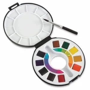 WATERCOLOR 10 PAN TRAVEL SET WITH BRUSH