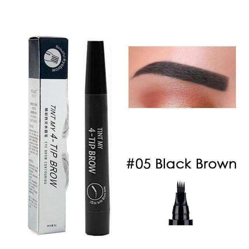 Waterproof 4 Tip Liquid Microblading Eyebrow Tattoo Pencil 5 Colors
