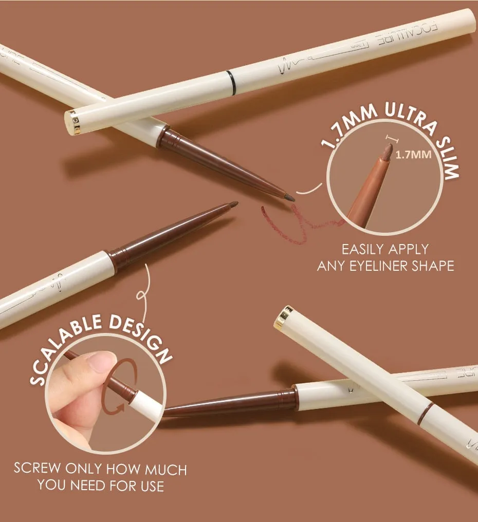 Waterproof Eyeliner Gel Ultra-slim 1.7mm Soft, High Pigment Professional