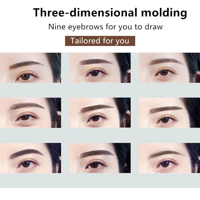 Waterproof Natural Eyebrow Pen Four-claw Eye Brow /Tint Makeup three Colors Eyebrow Pencil/ Brown Black Grey Brush Cosmetics