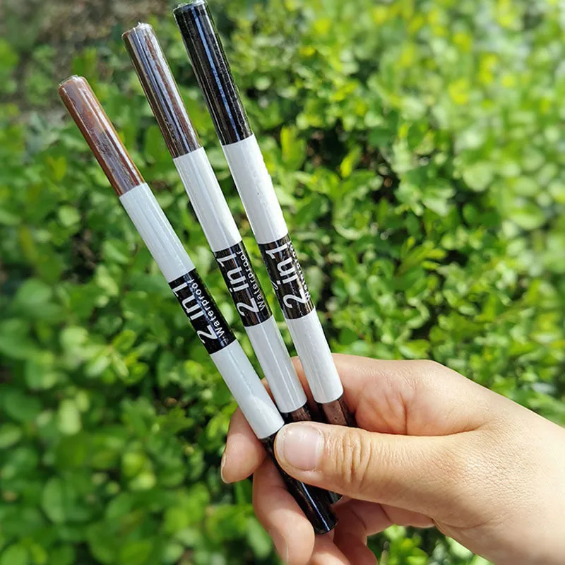 Wholesale double-ended four-pronged water waterproof non-smudge eyeliner eyebrow pencil JDC-EP-Minf003