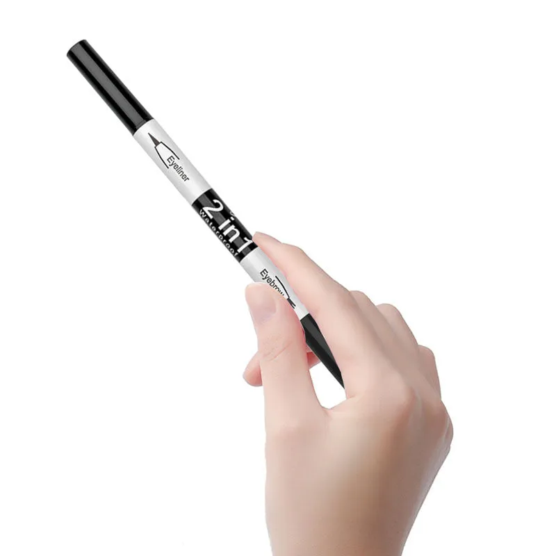 Wholesale double-ended four-pronged water waterproof non-smudge eyeliner eyebrow pencil JDC-EP-Minf003