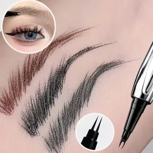 Yeknu Ultra-fine Wild Eyebrow Pencil Long Lasting Easy To Grip Eyebrow Tattoo Waterproof Thin Liquid Lying Silkworm Brow Pen Makeup
