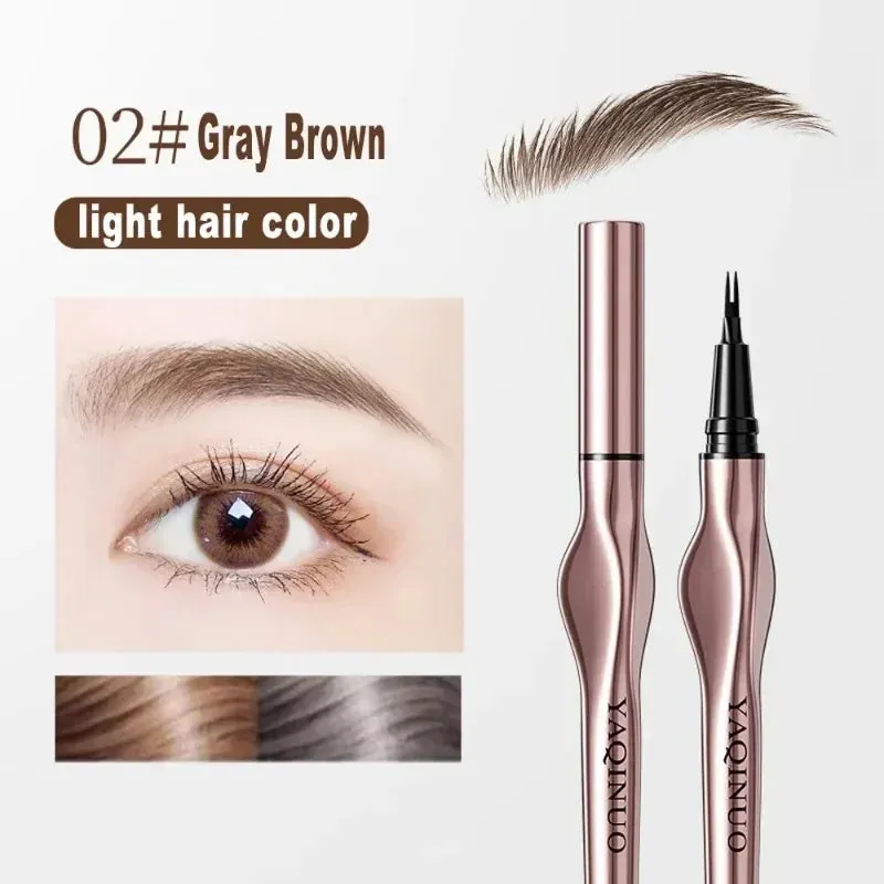 Yeknu Ultra-fine Wild Eyebrow Pencil Long Lasting Easy To Grip Eyebrow Tattoo Waterproof Thin Liquid Lying Silkworm Brow Pen Makeup