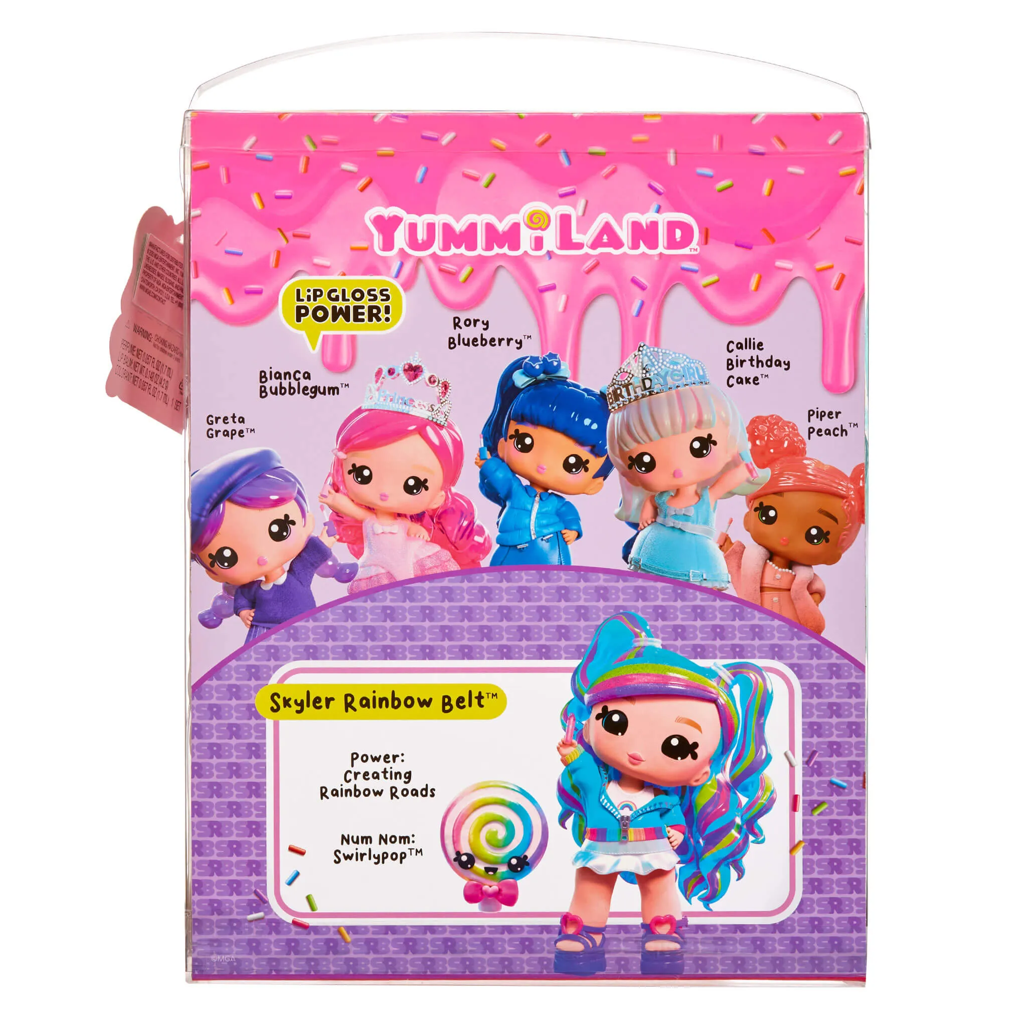 Yummiland Large Doll   Lipgloss Pet - Skyler Rainbow Belt